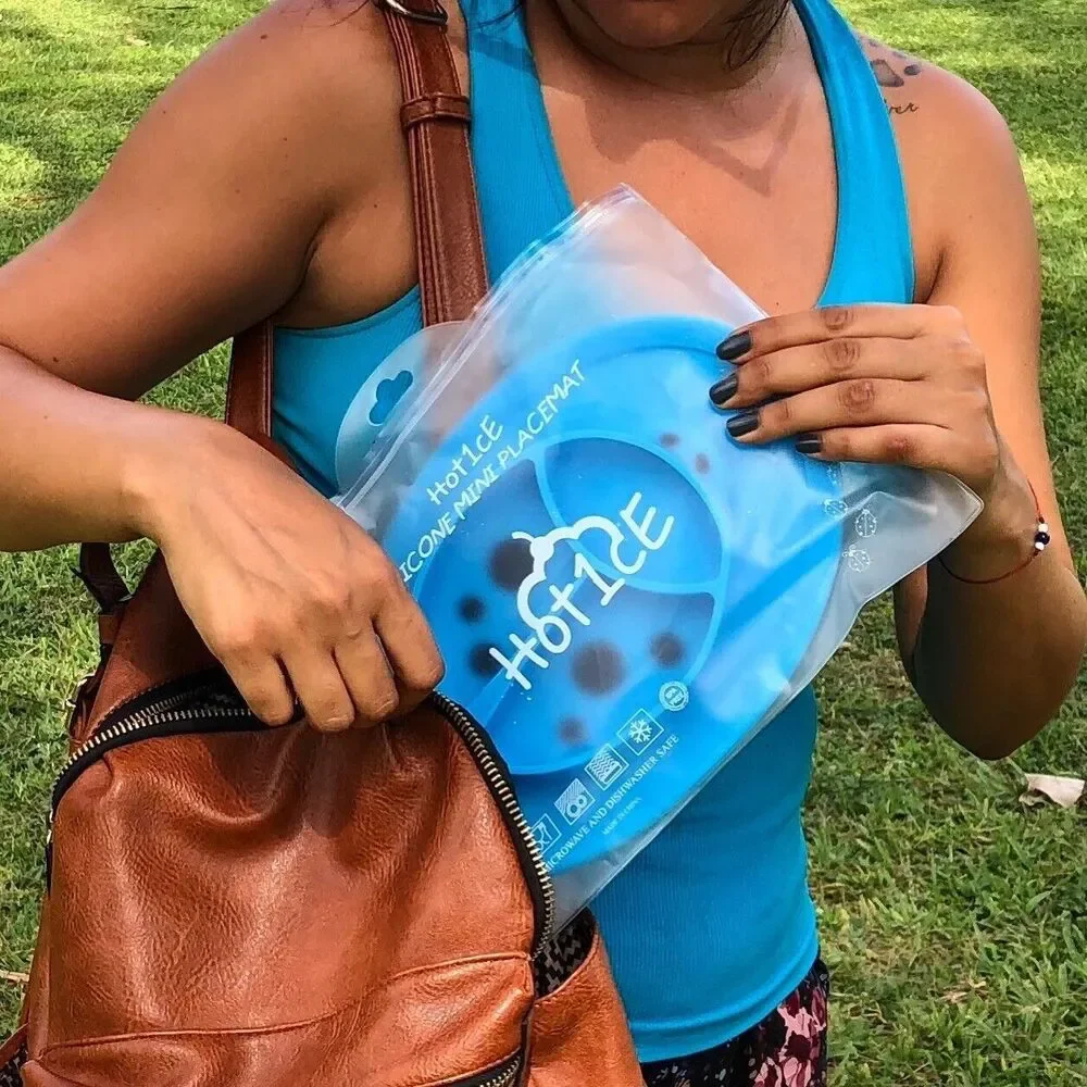 2-Pack Ladybug Silicone Placemat Baby Plate - Cute Suction Feeding Mat, BPA Free
